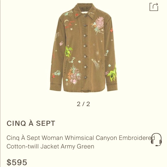 Cinq a sept Embroidered Whimsical Jacket - Picture 7 of 9